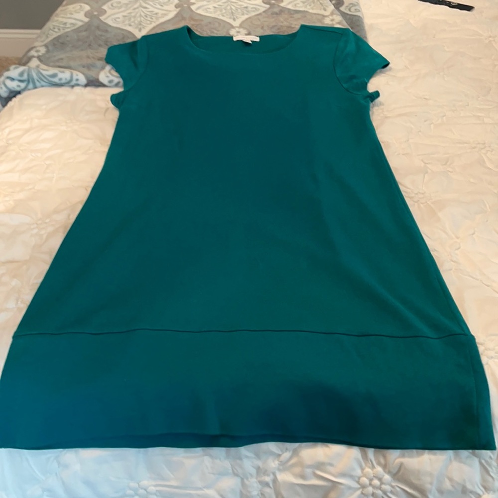 New York & Co teal cotton dress. Size Medium